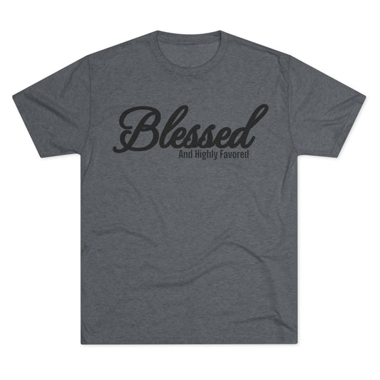 Blessed Unisex Tri-Blend Crew Tee - Memento Mori Clothing