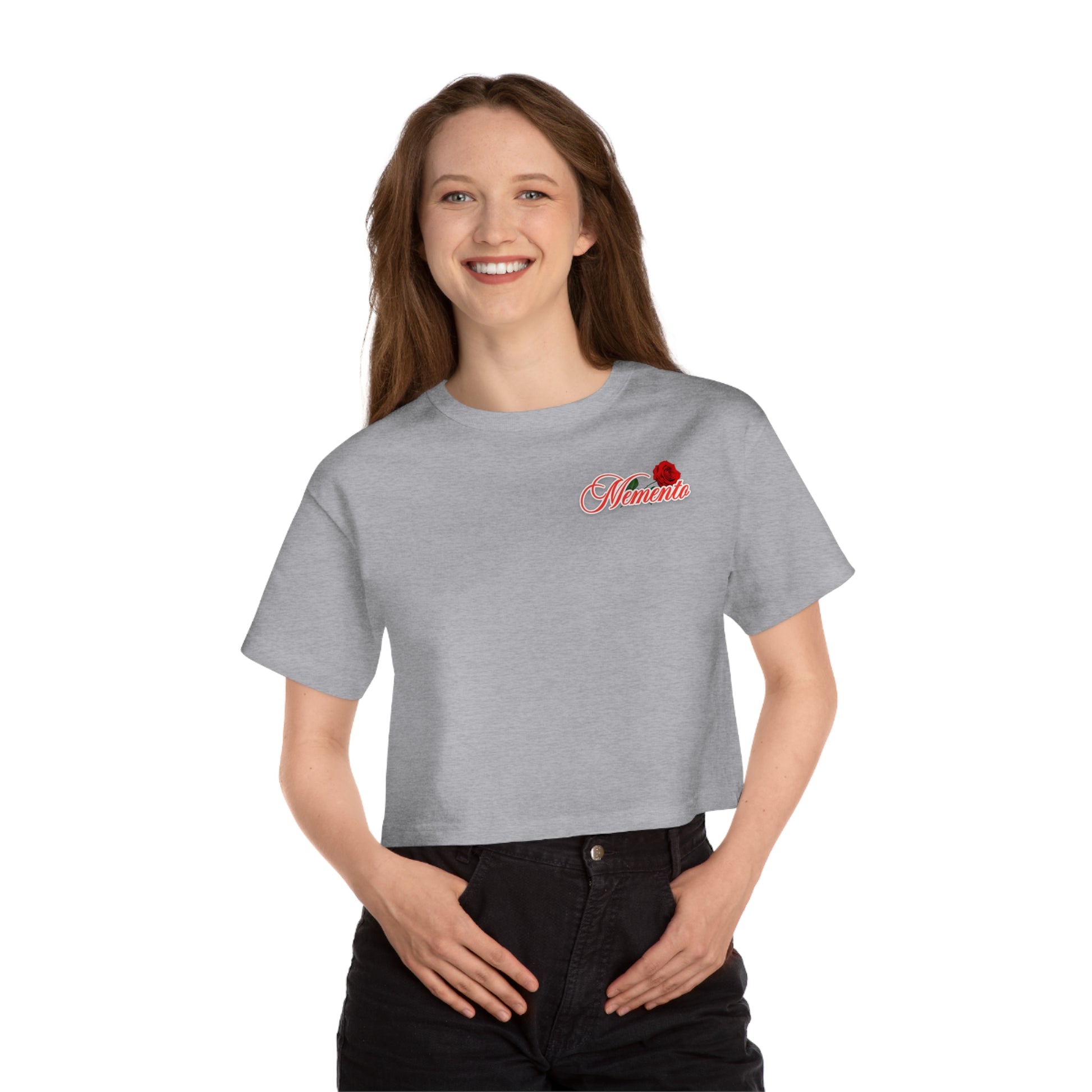 BYS Champion Women's Heritage Cropped T-Shirt - Memento Mori Clothing