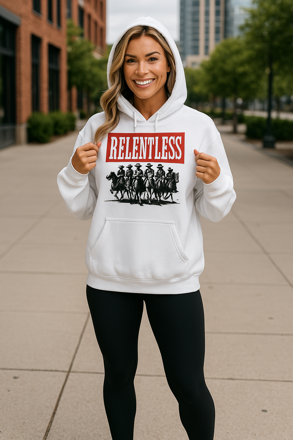 RELENTLESS Fleeced Hoodie - Memento Mori Clothing