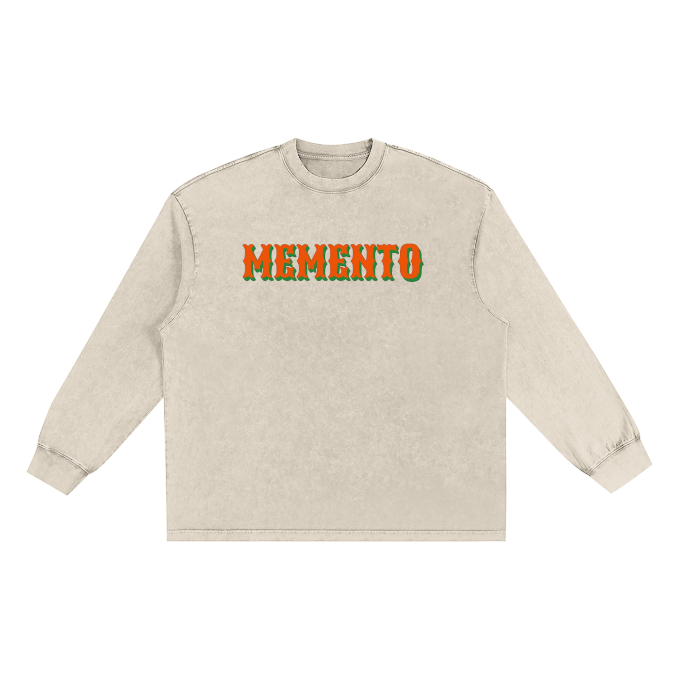 "CHIEF" Snow Washed Oversize Long Sleeve T-shirt - Memento Mori Clothing