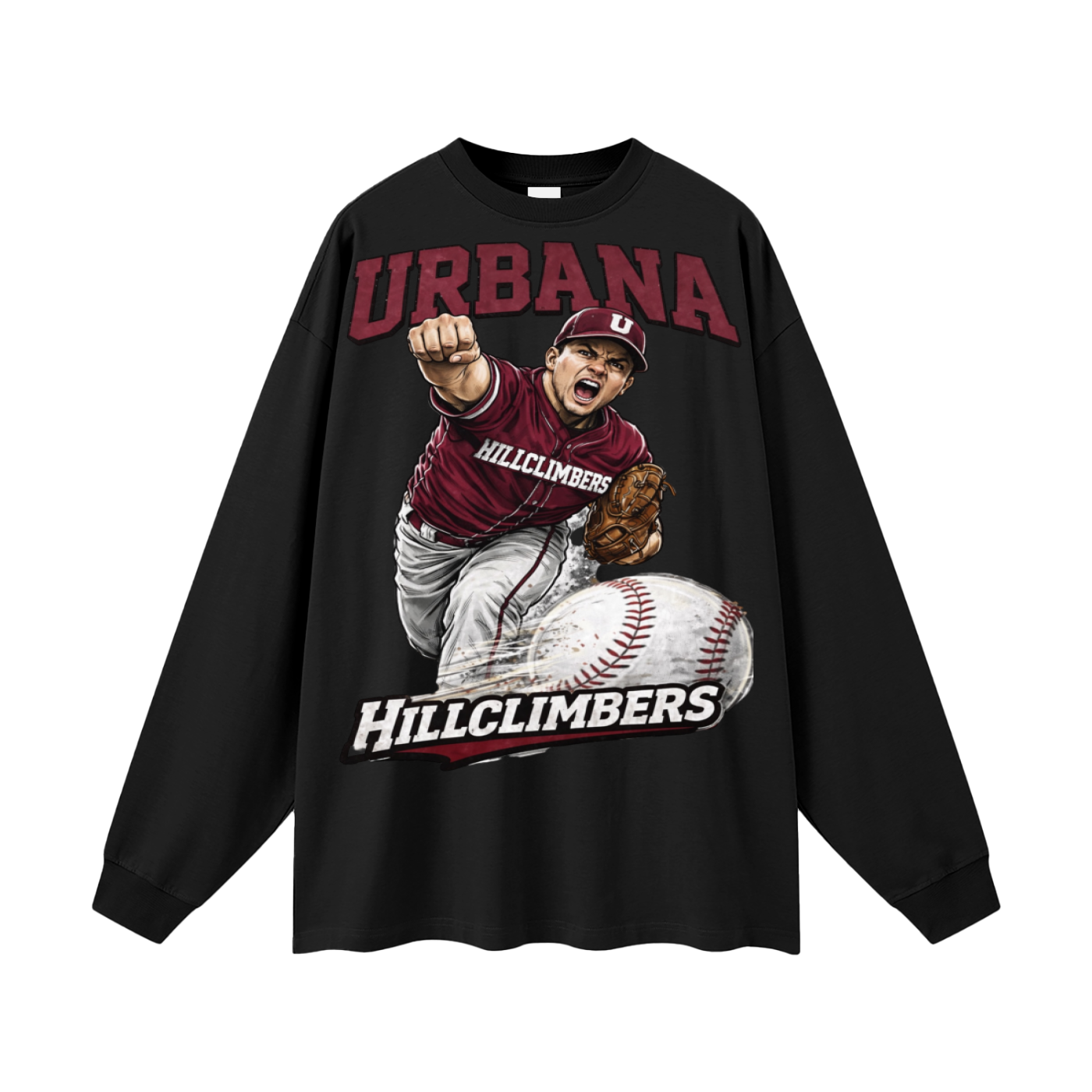Urbana 4 Oversized Unisex Long Sleeve T-Shirt - Memento Mori Clothing
