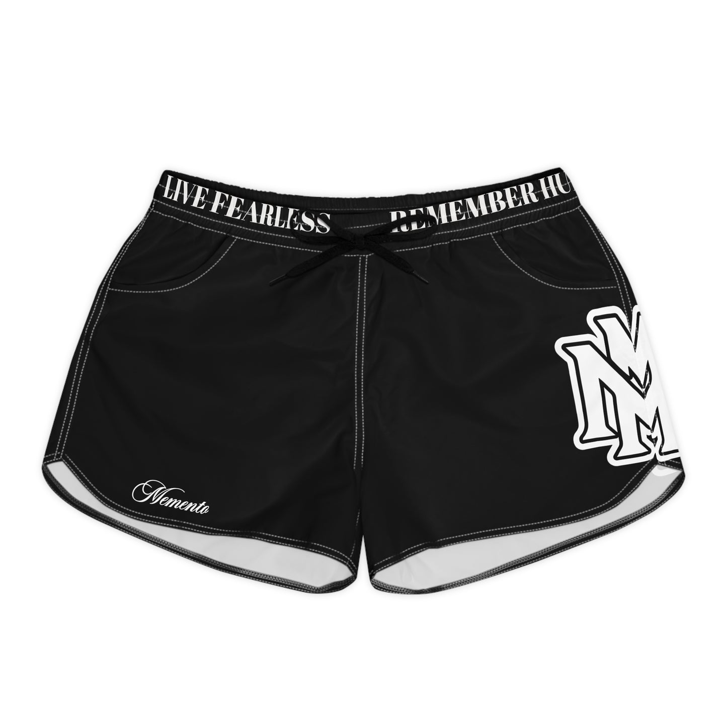 Women's Black Casual Shorts - Memento Mori Clothing