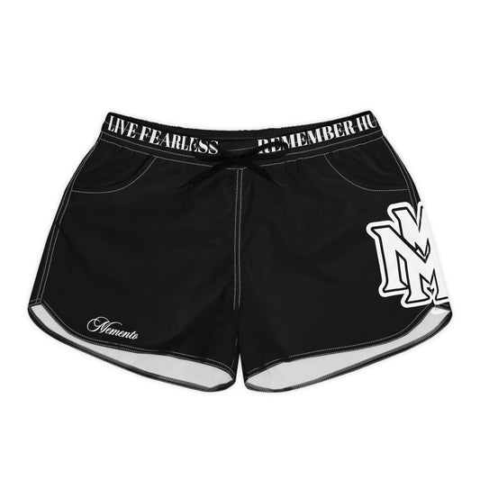Women's Black Casual Shorts - Memento Mori Clothing