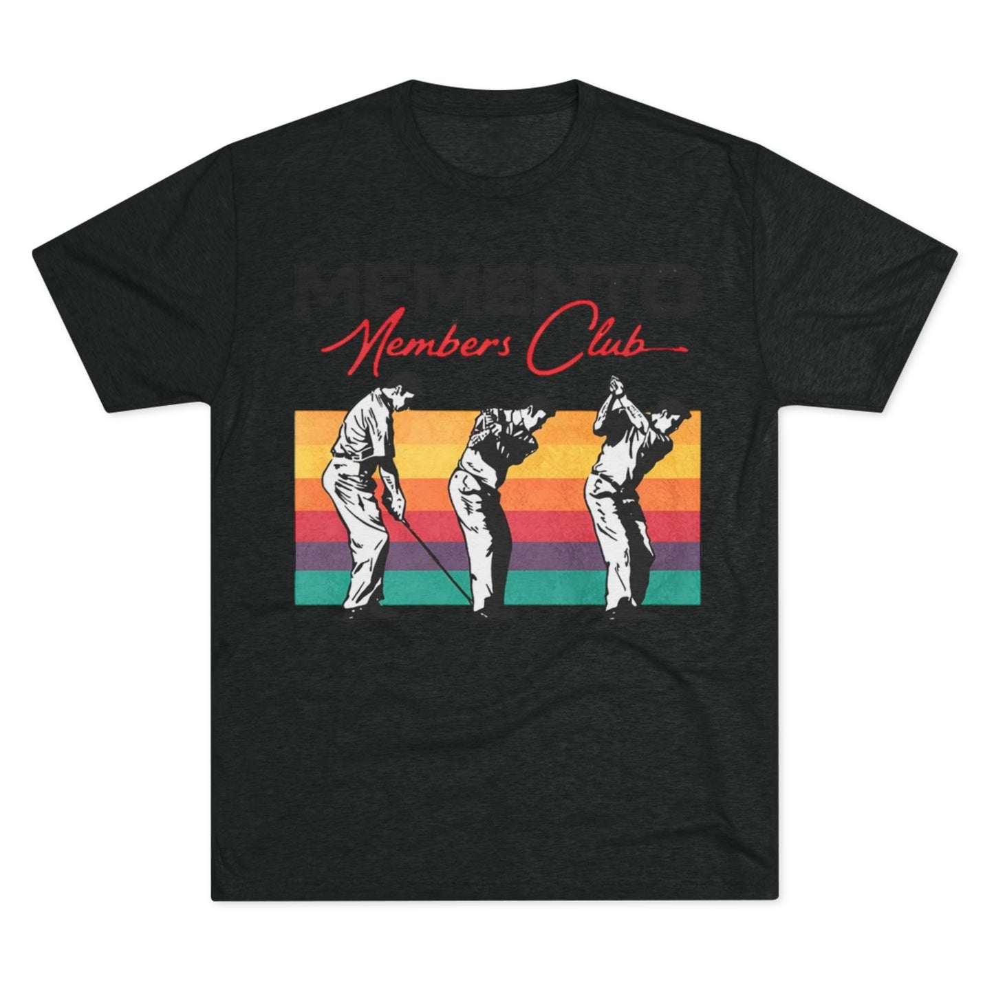 Golf Memento Members Club Vintage Retro Stripe T‑Shirt - Memento Mori Clothing