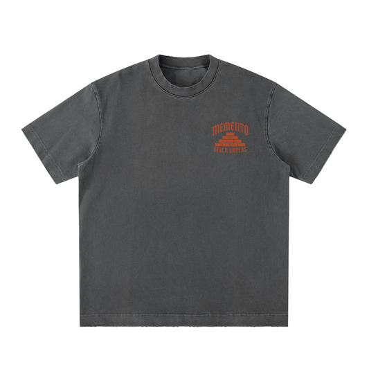 Vintage Brick Layers Washed Frayed T-Shirt