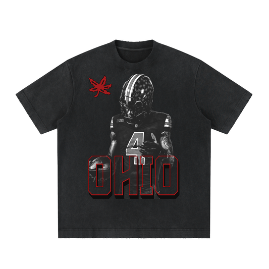 Vintage Washed Ohio Frayed T-Shirt