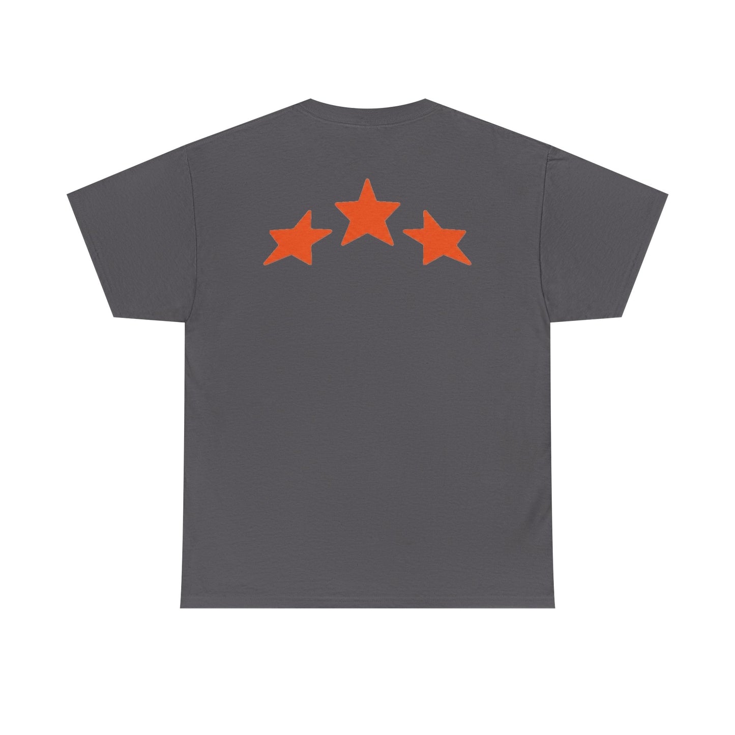 Memento Graphic Tee — Bold 3-Star Logo Cotton T-Shirt