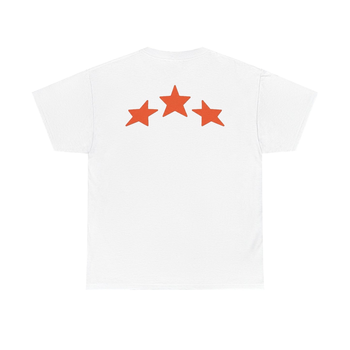 Memento Graphic Tee — Bold 3-Star Logo Cotton T-Shirt