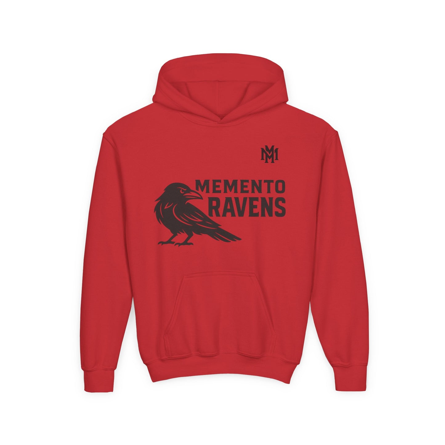Kids Memento Ravens Hoodie — Youth Hooded Sweatshirt - Memento Mori Clothing