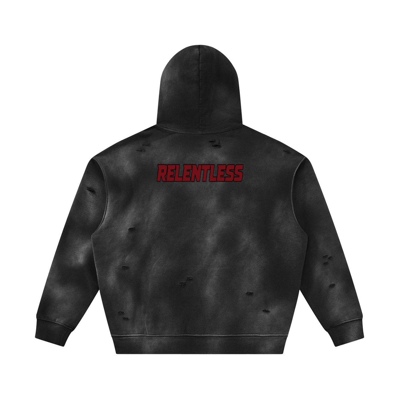 Relentless Unisex Sunfade Frayed Fleece Hoodie