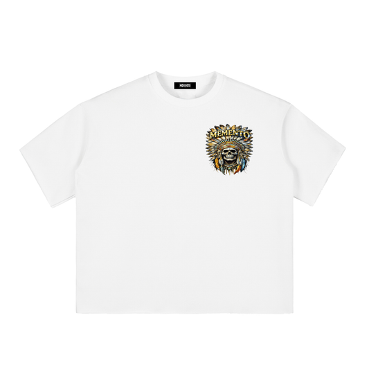 Gold Chief Boxy Half-Sleeve Raw-Edge T-Shirt - Memento Mori Clothing