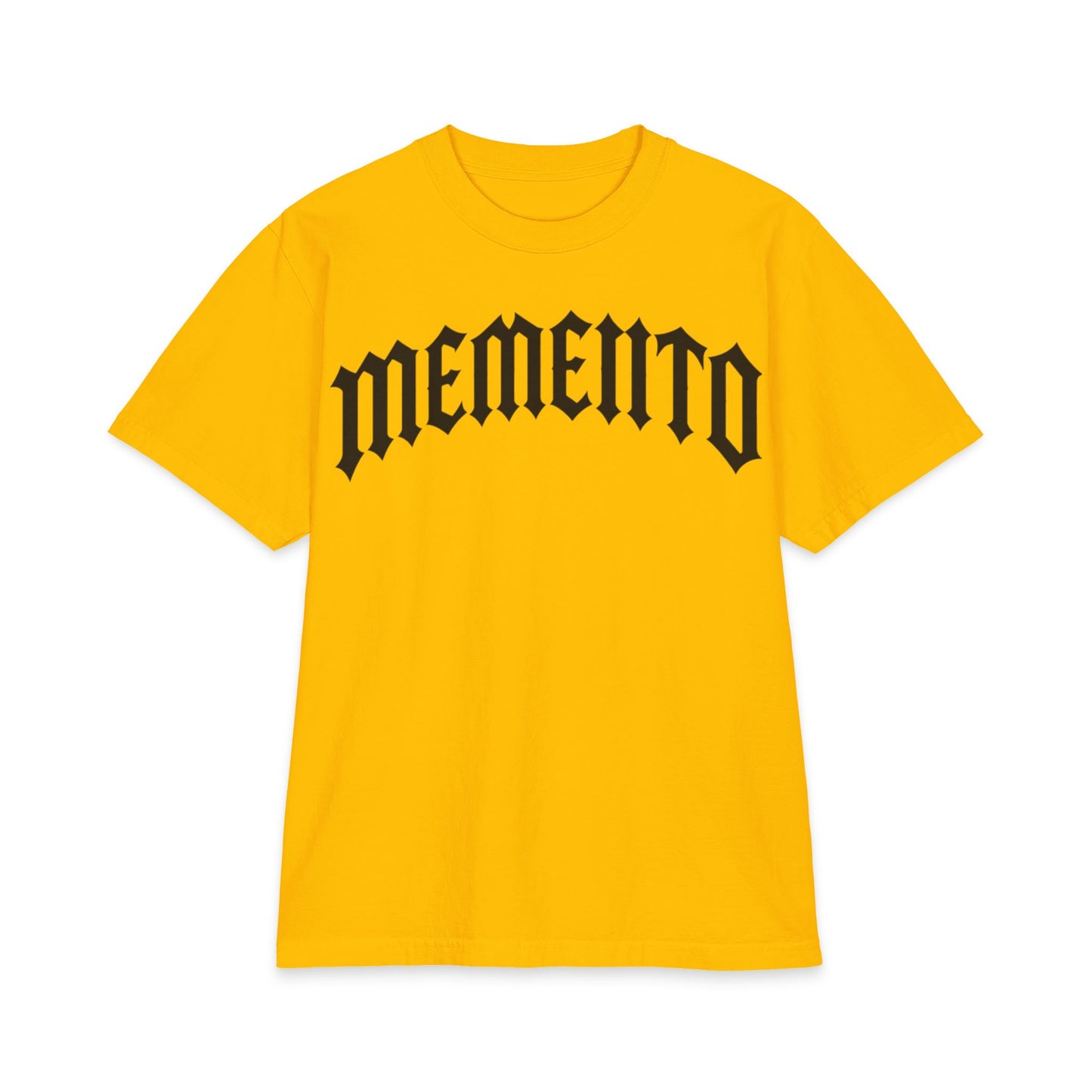 Memento Gothic Tee — 'MEMENTO' Front & MMC Back Graphic T-Shirt