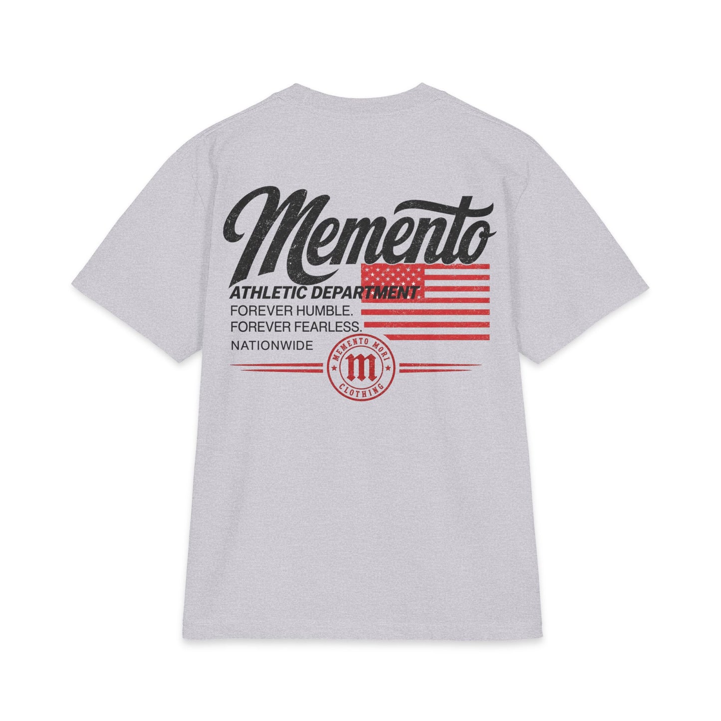 Memento Graphic Tee — Vintage Athletic Flag Short Sleeve T-Shirt
