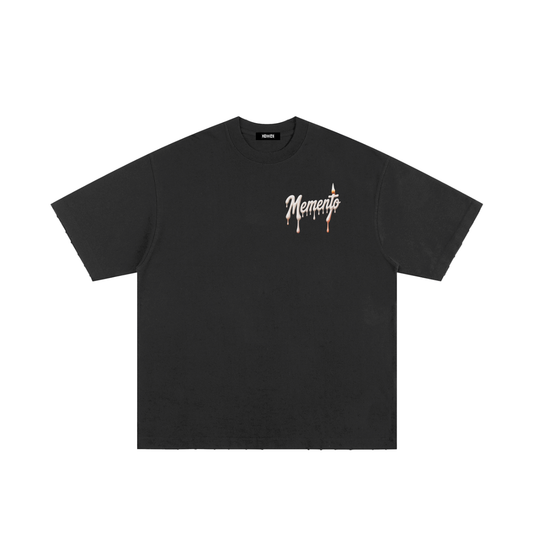 Heavyweight Hand-frayed T-Shirt - Memento Mori Clothing