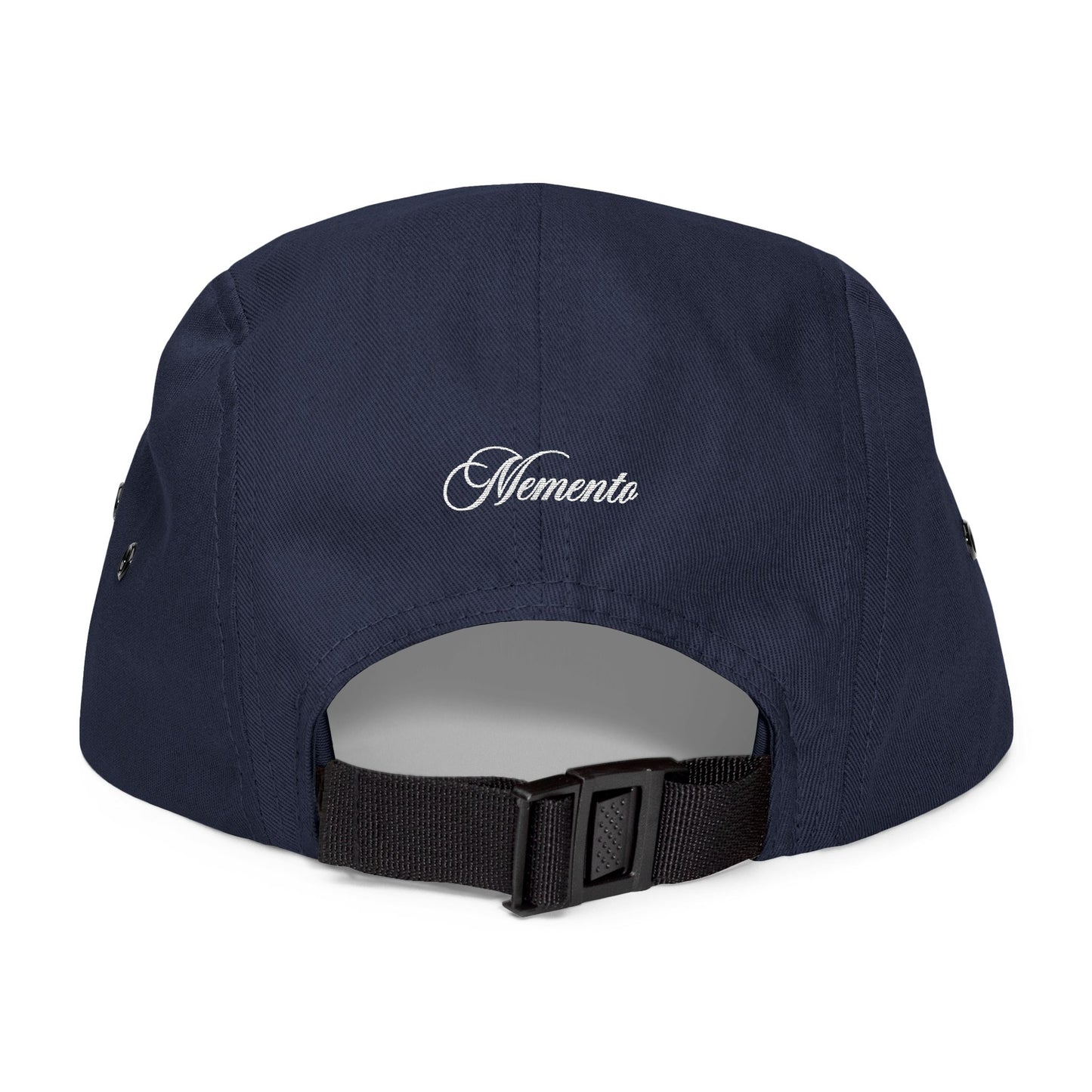 Embroidered 5-Panel Cap — MMC Front Logo & Script Back - Memento Mori Clothing