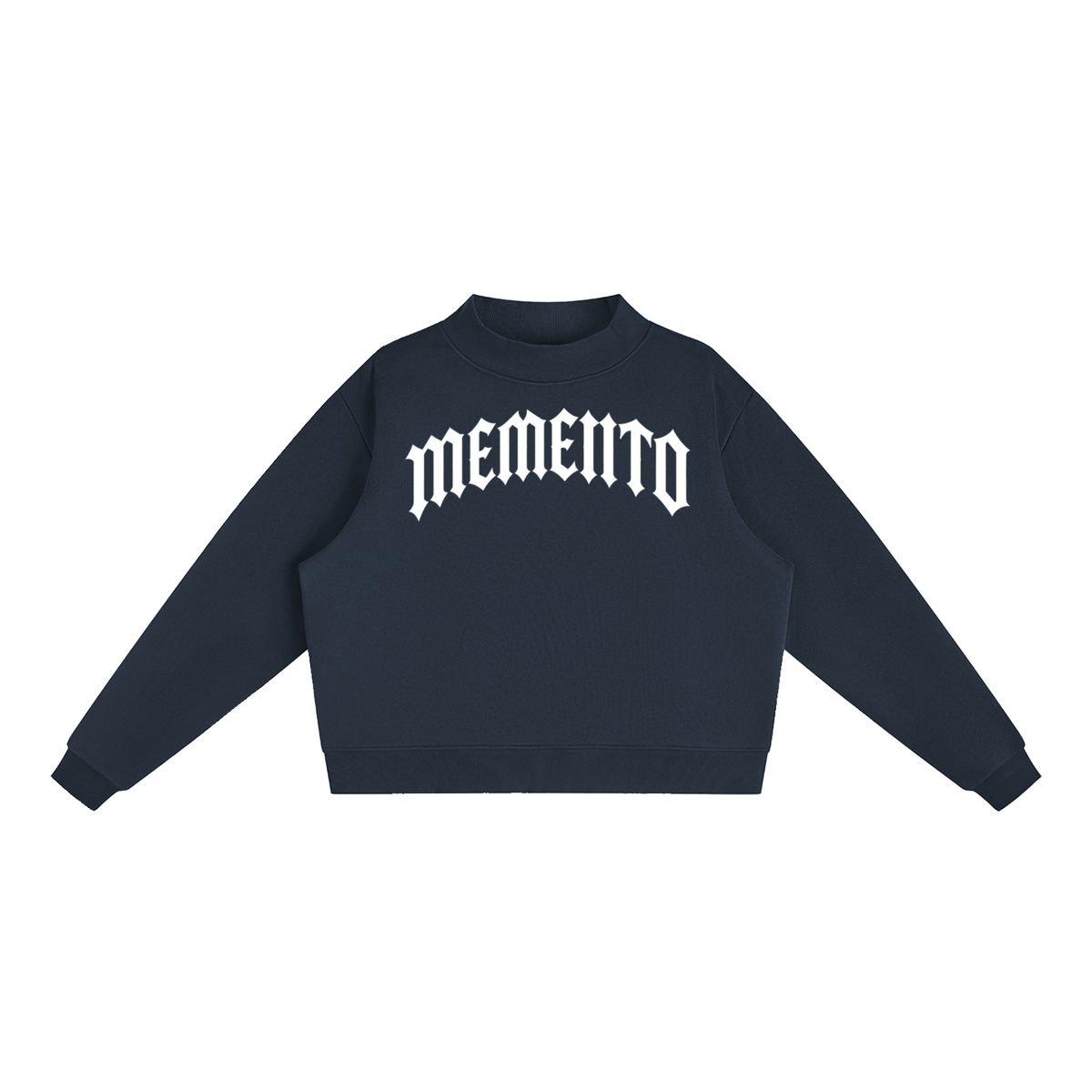 Essential Fleece Mock-Neck Crew Sweatshirt - Memento Mori Clothing
