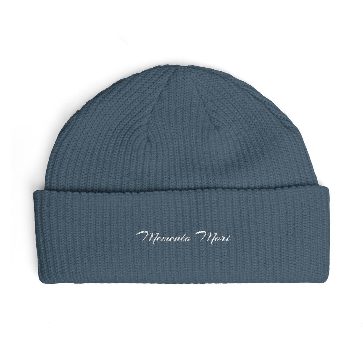 Memento Mori Embroidered Cuff Beanie