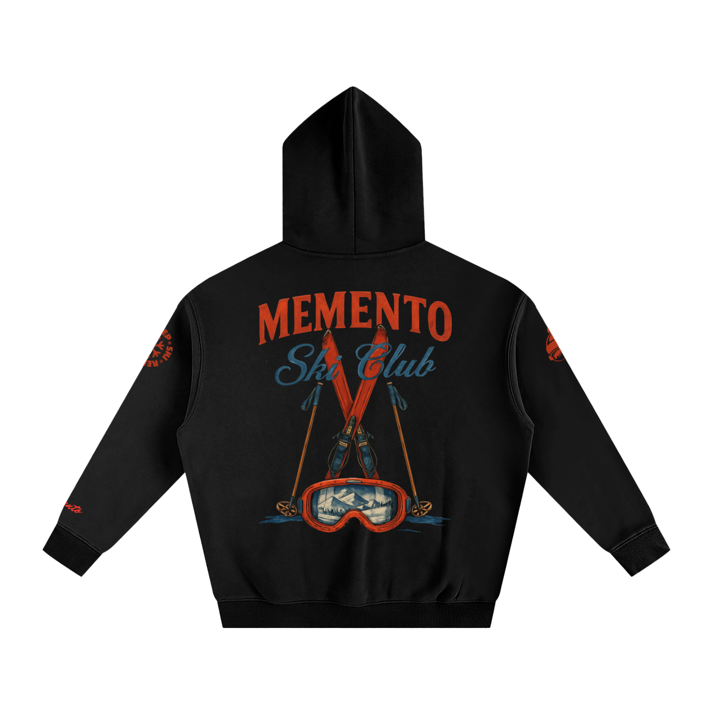 Ski Club Oversize Fleeced Hoodie - Memento Mori Clothing