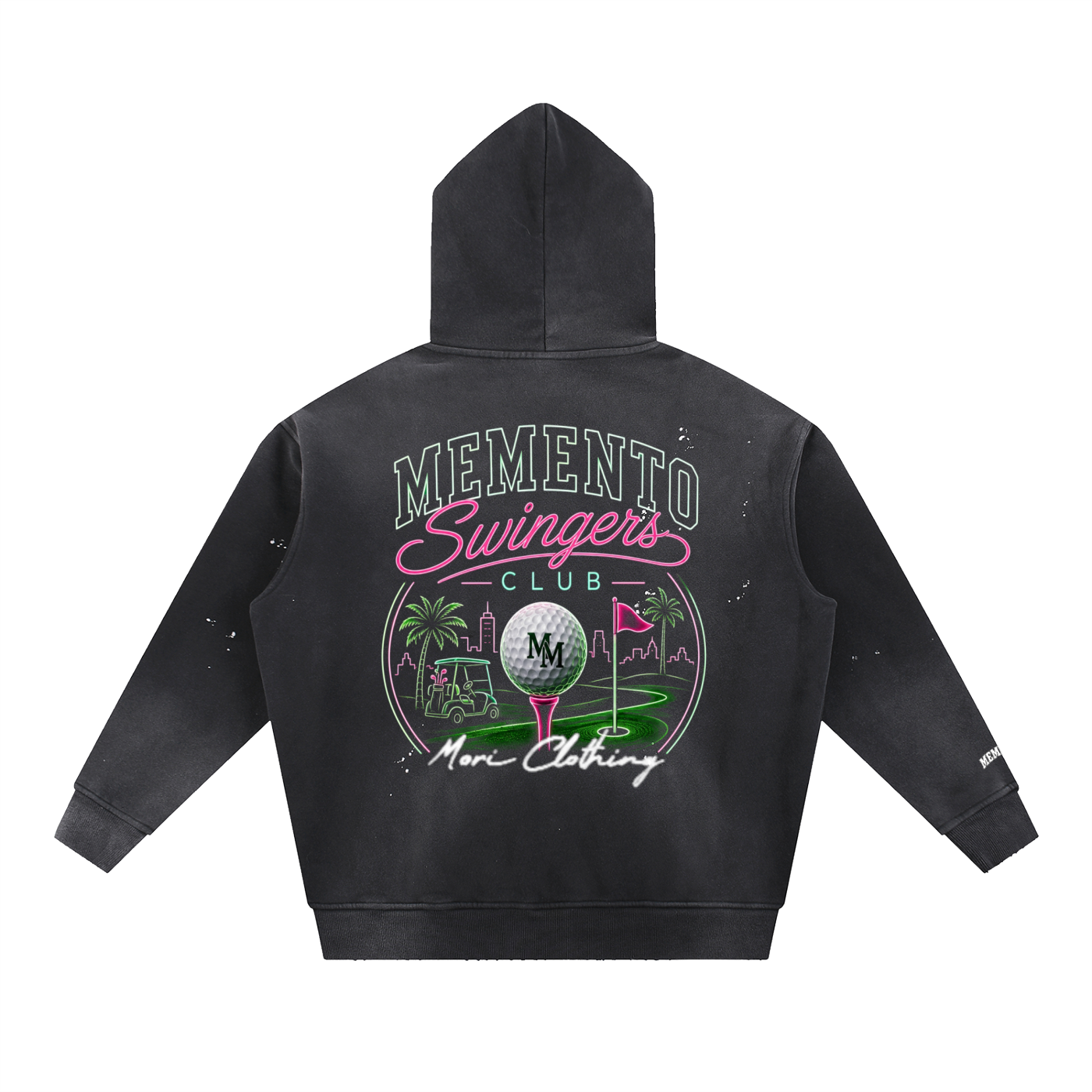 Swingers Vintage Washed Frayed Fleece Hoodie
