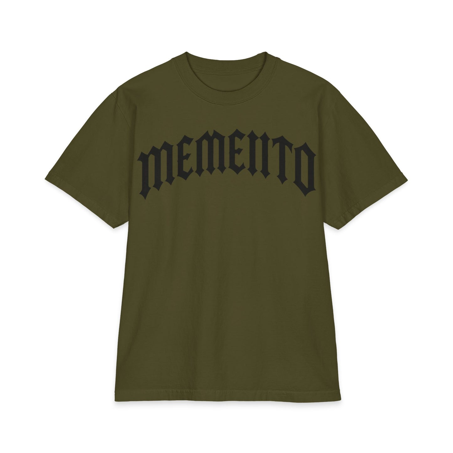 Memento Gothic Tee — 'MEMENTO' Front & MMC Back Graphic T-Shirt