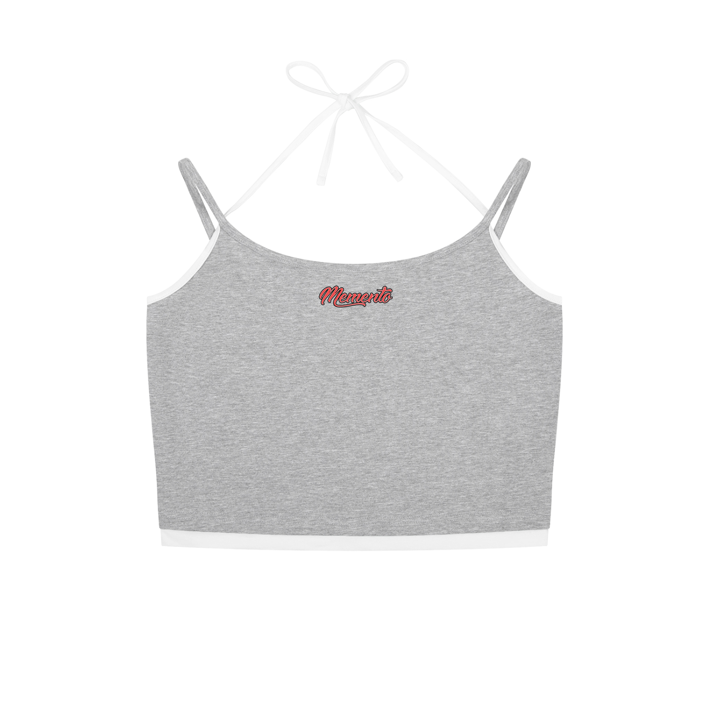 Contrast Binding Halter Tank Top - Memento Mori Clothing