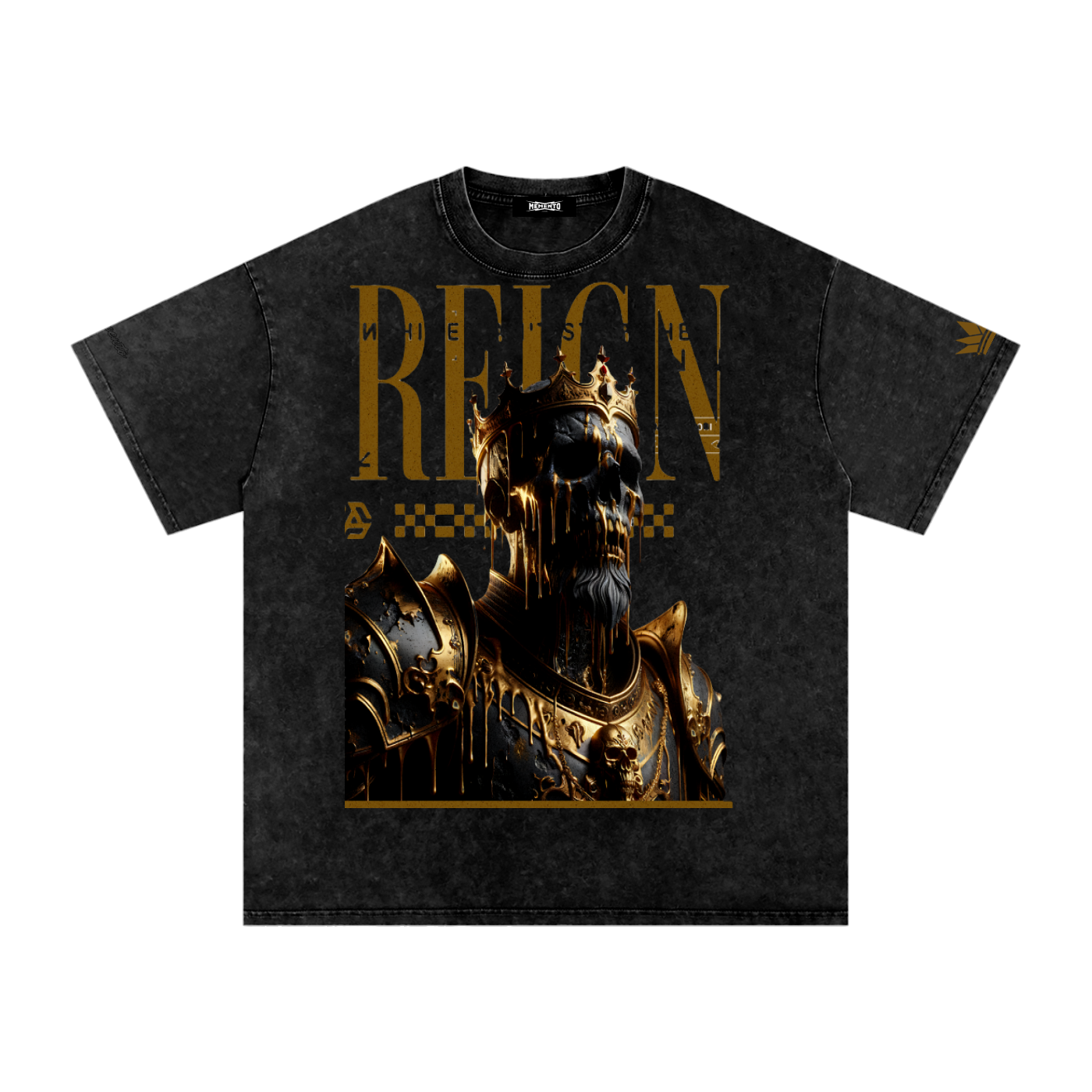 Reign Snow Washed Oversized Cotton T-Shirt - Memento Mori Clothing