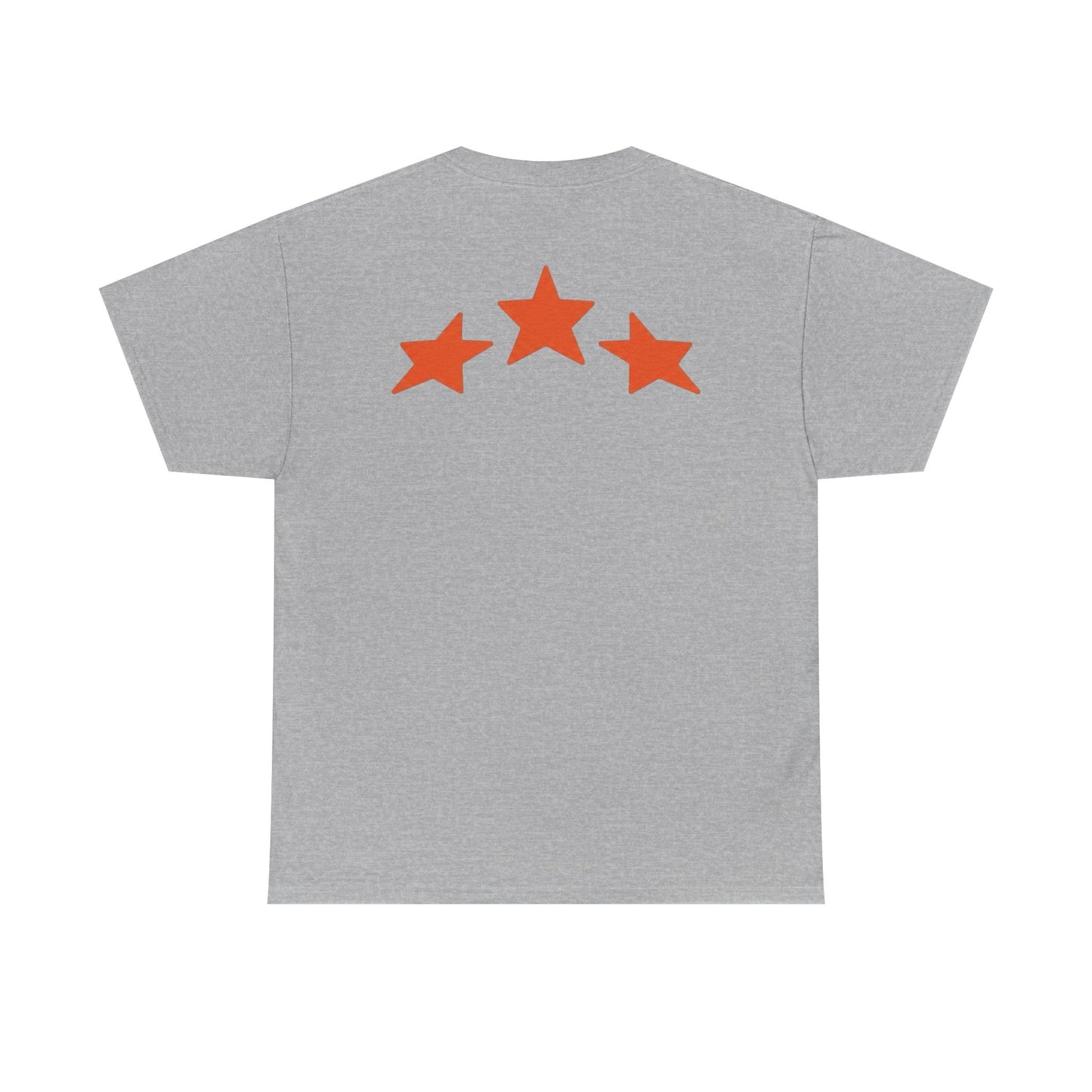 Memento Graphic Tee — Bold 3-Star Logo Cotton T-Shirt