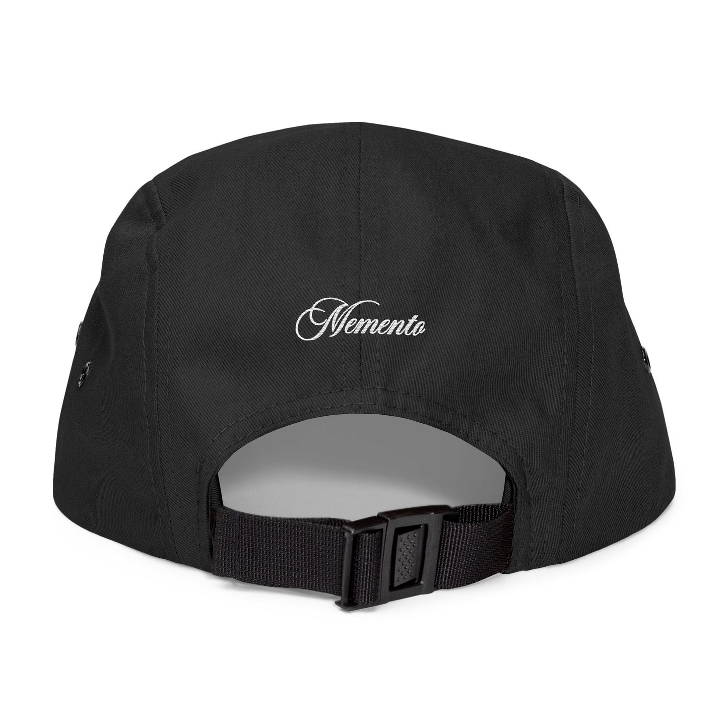 Embroidered 5-Panel Cap — MMC Front Logo & Script Back - Memento Mori Clothing