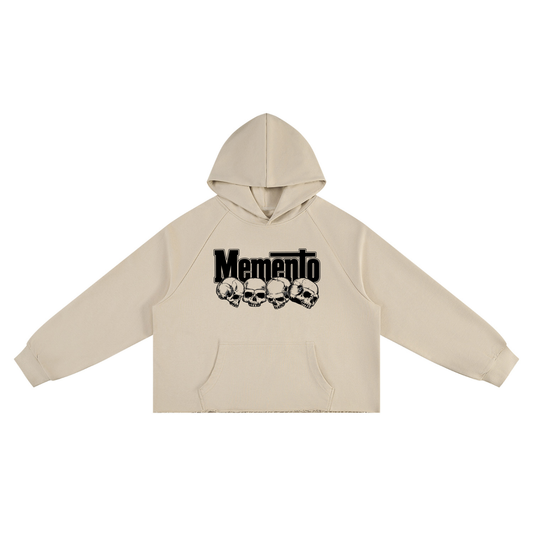 Skully Unisex Vintage Wash Raw Edge Boxy Hoodie