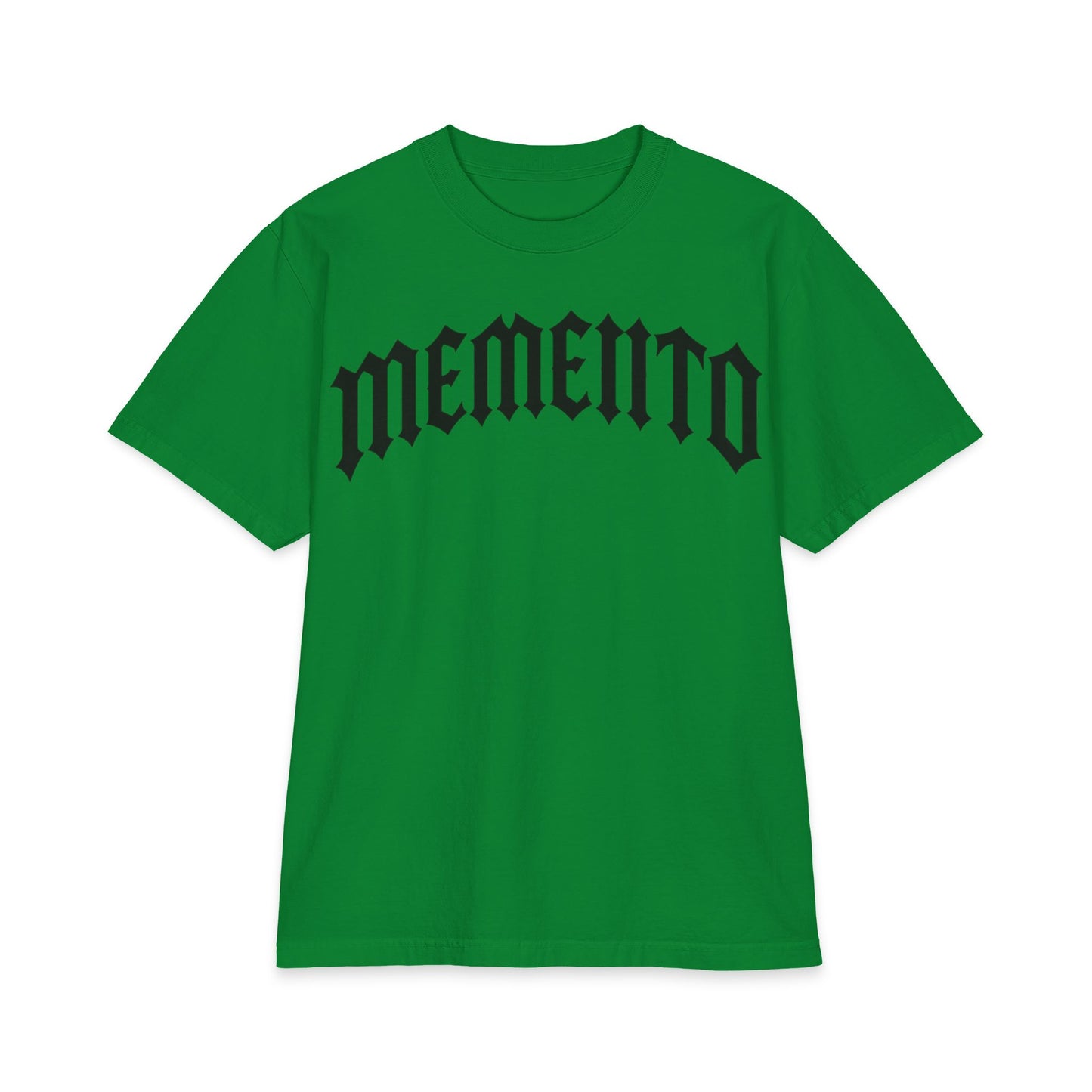 Memento Gothic Tee — 'MEMENTO' Front & MMC Back Graphic T-Shirt