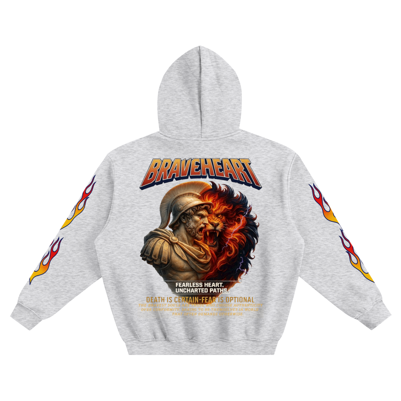 Braveheart Fleeced Boxy Hoodie - Memento Mori Clothing