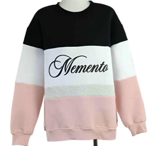 Women's Color Block Crewneck Sweatshirt - Memento Mori Clothing
