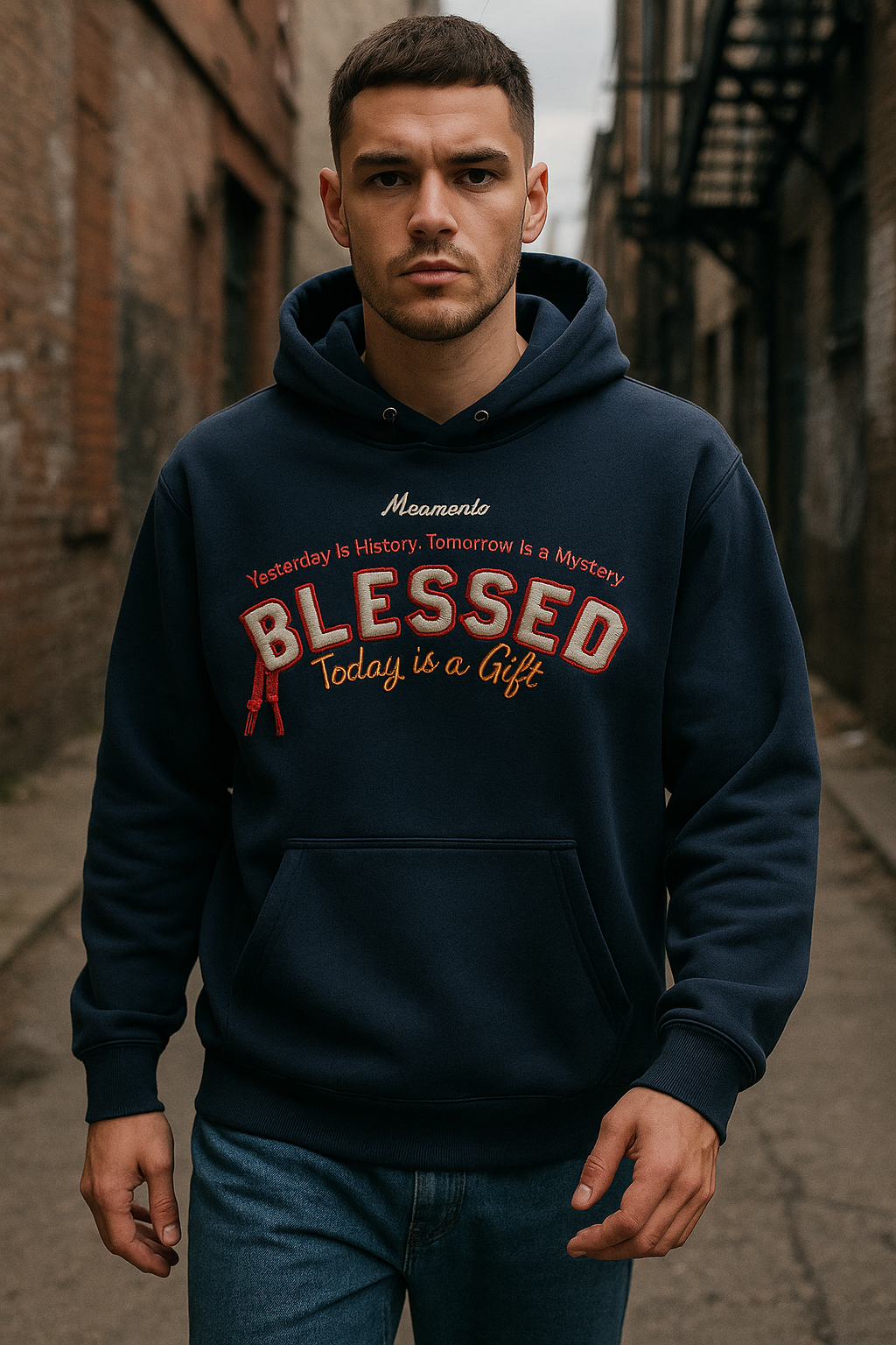 “Be Where Your Feet Are” Fleeced Hoodie - Memento Mori Clothing