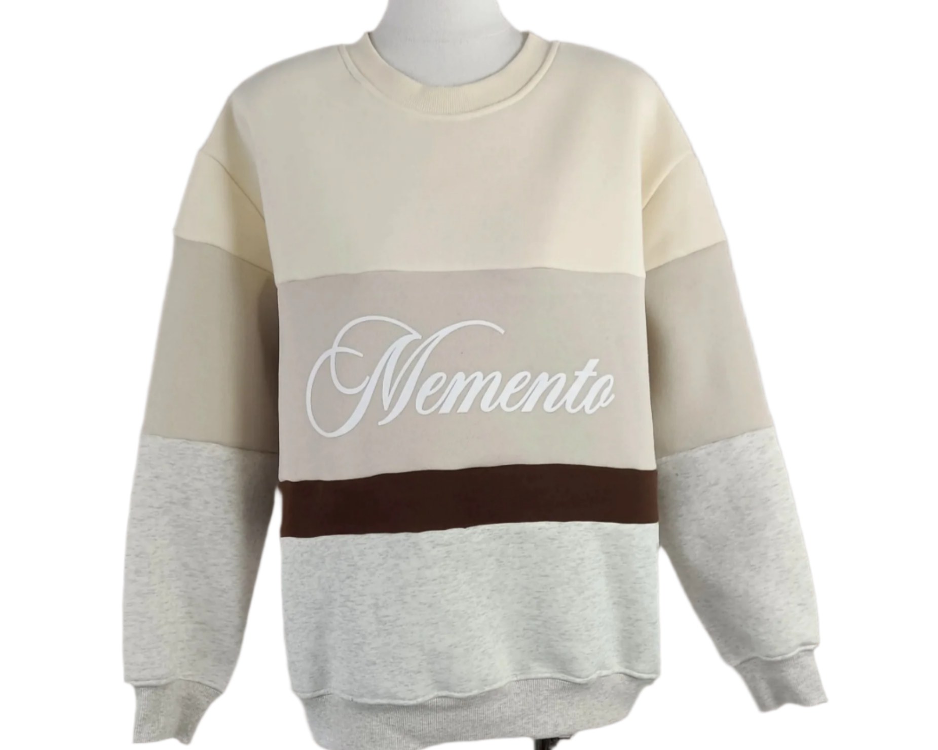 Women's Color Block Crewneck Sweatshirt - Memento Mori Clothing