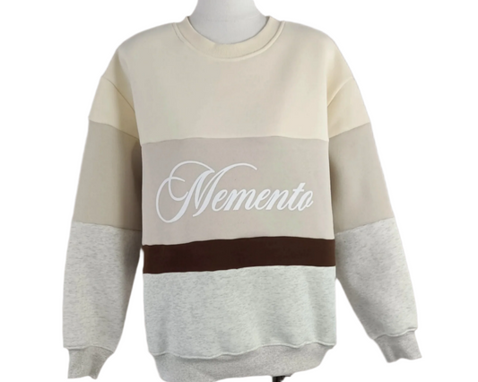 Women's Color Block Crewneck Sweatshirt - Memento Mori Clothing