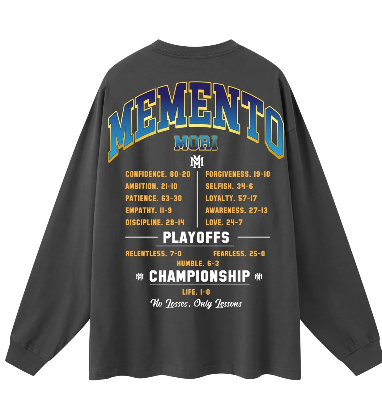 Memento Mori Oversized World Champs Heavy Long Sleeve Tee - Memento Mori Clothing