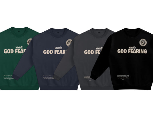 God Fearing Fleeced Sweatshirt - Memento Mori Clothing