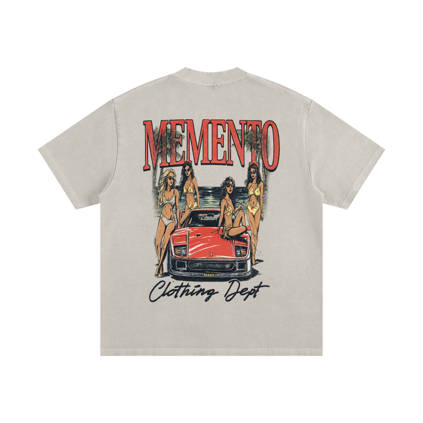 Cruisin’ Heavyweight Vintage Washed Frayed T-Shirt - Memento Mori Clothing