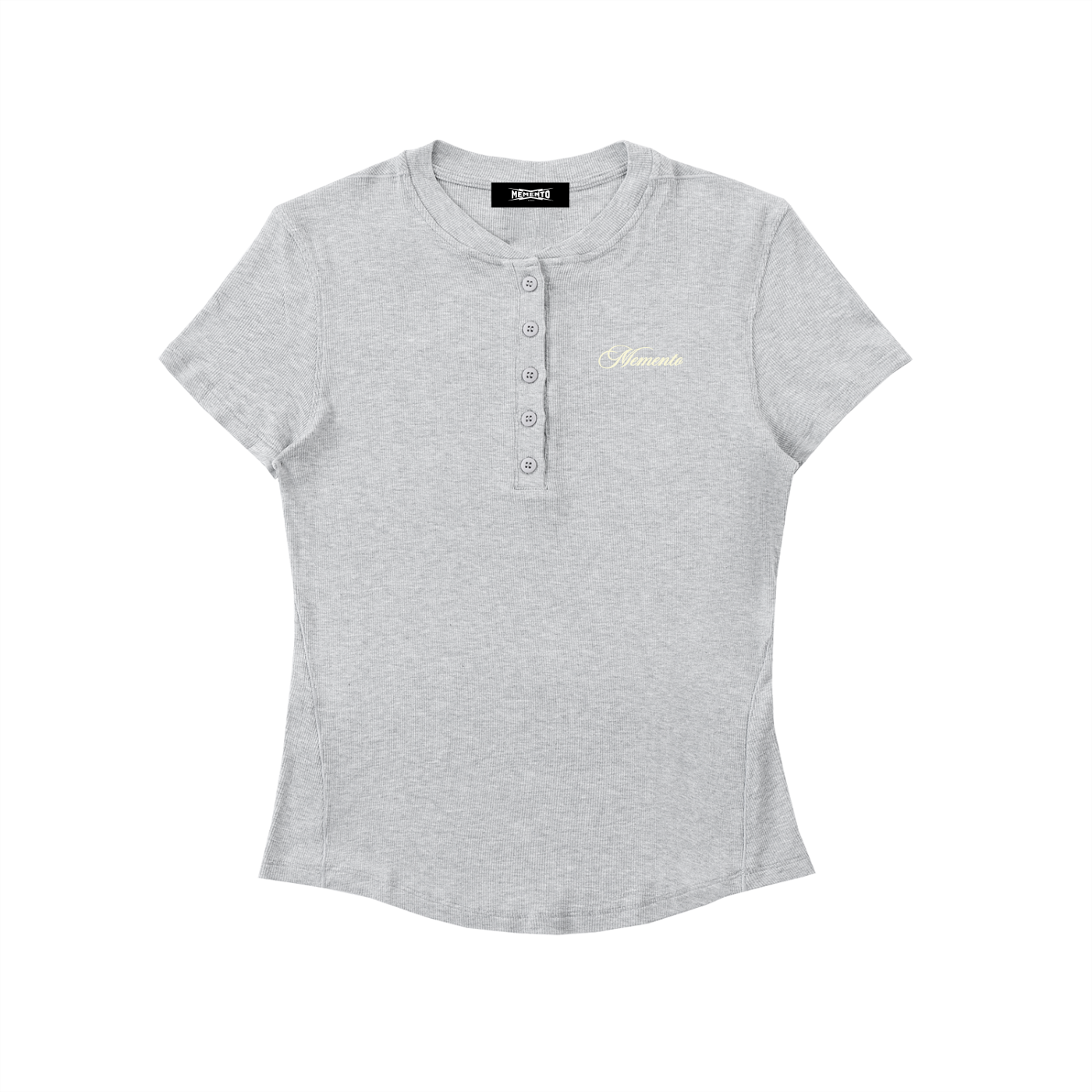 Modal Bodycon Henley Shirt - Memento Mori Clothing