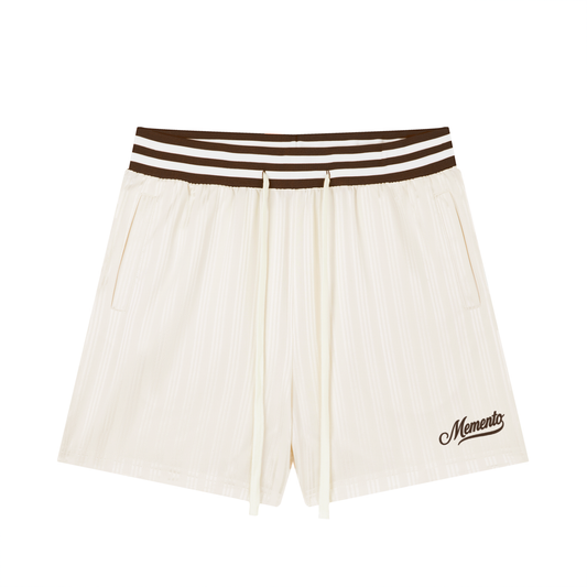 Unisex Striped Drawstring Shorts - Memento Mori Clothing