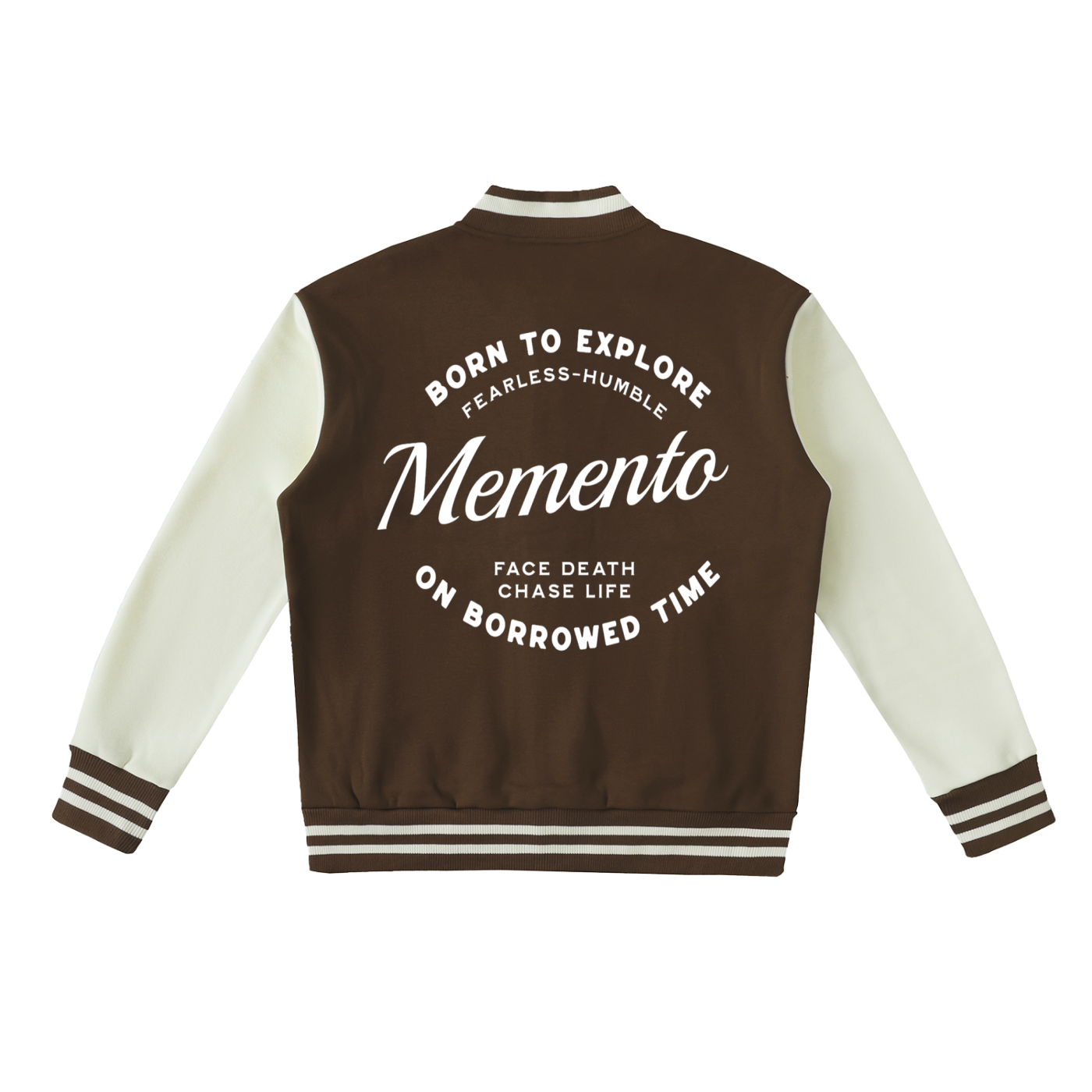 Two-Tone Fleeced Varsity Jacket - Memento Mori Clothing