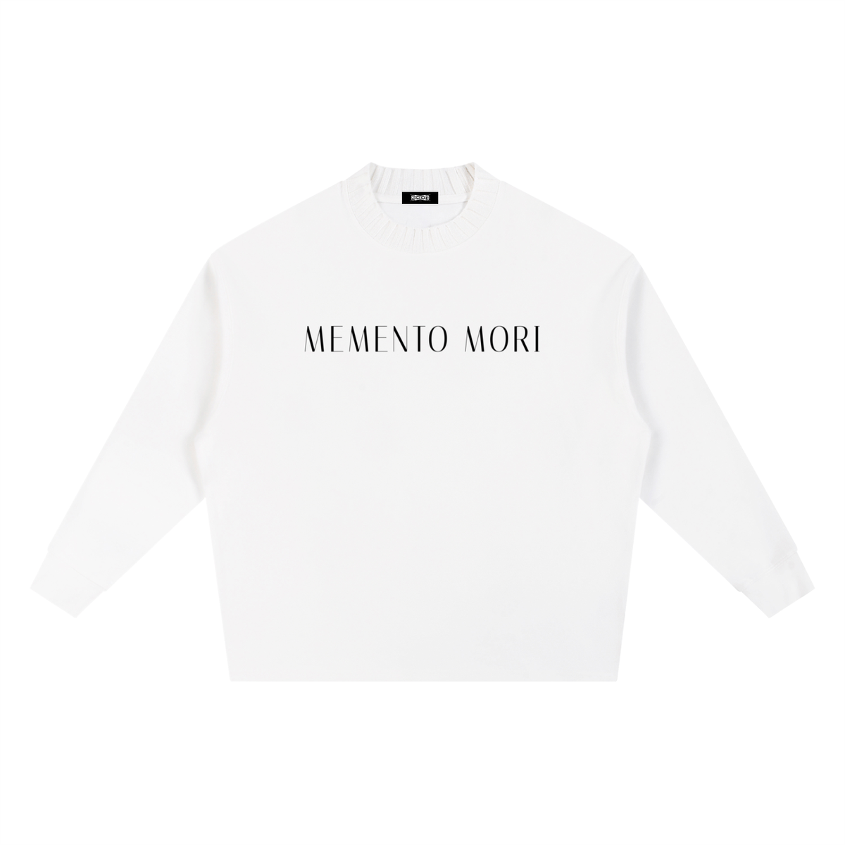 Memento Mori Knitted Round Neck Oversize Sweatshirt