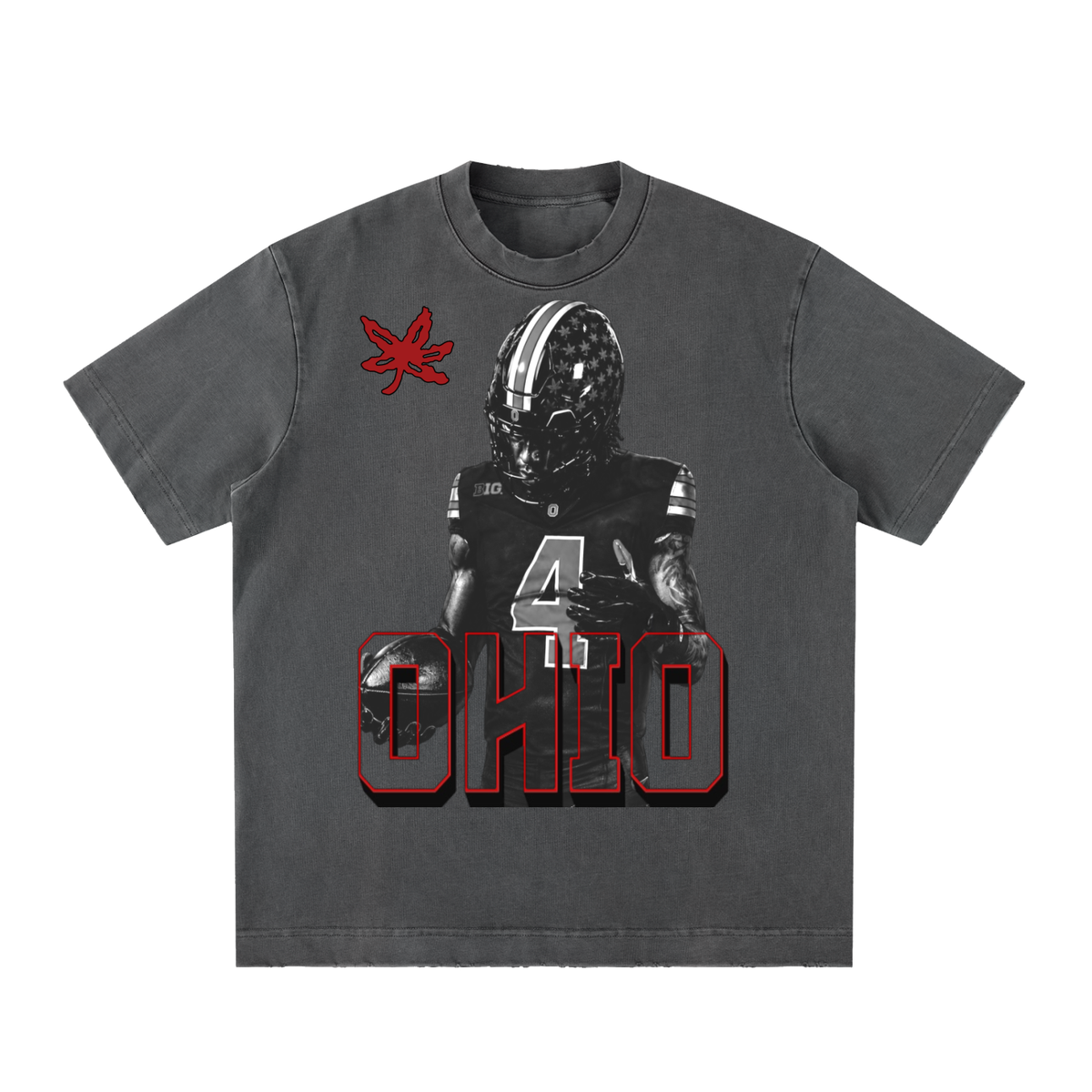 Vintage Washed Ohio Frayed T-Shirt