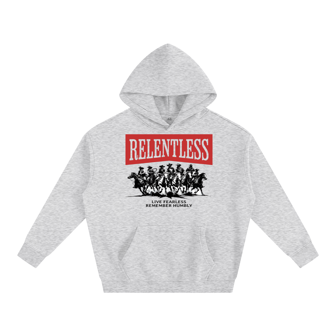 RELENTLESS Fleeced Hoodie - Memento Mori Clothing