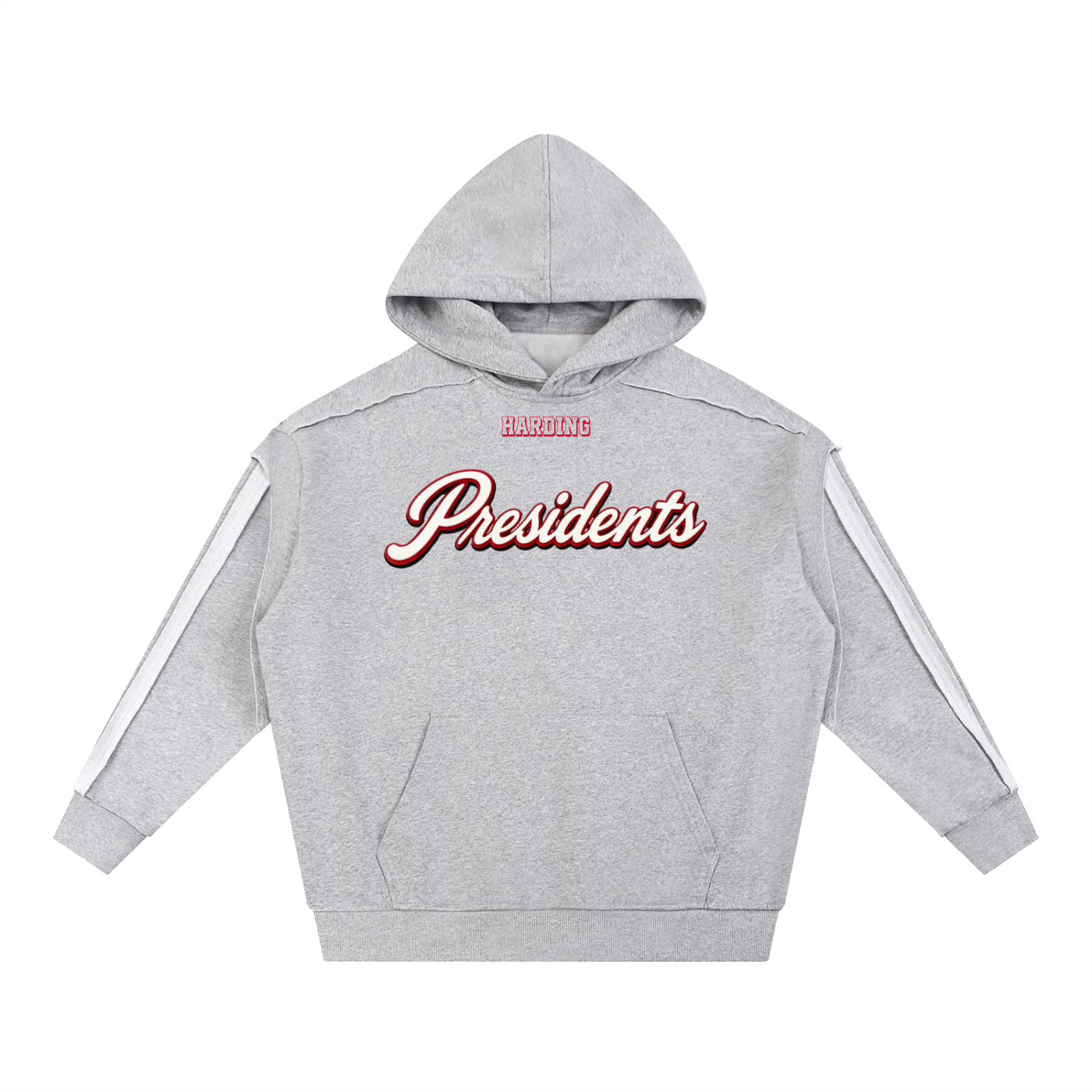 Contrast Tape Raw Edge Double Layered Hoodie - Memento Mori Clothing