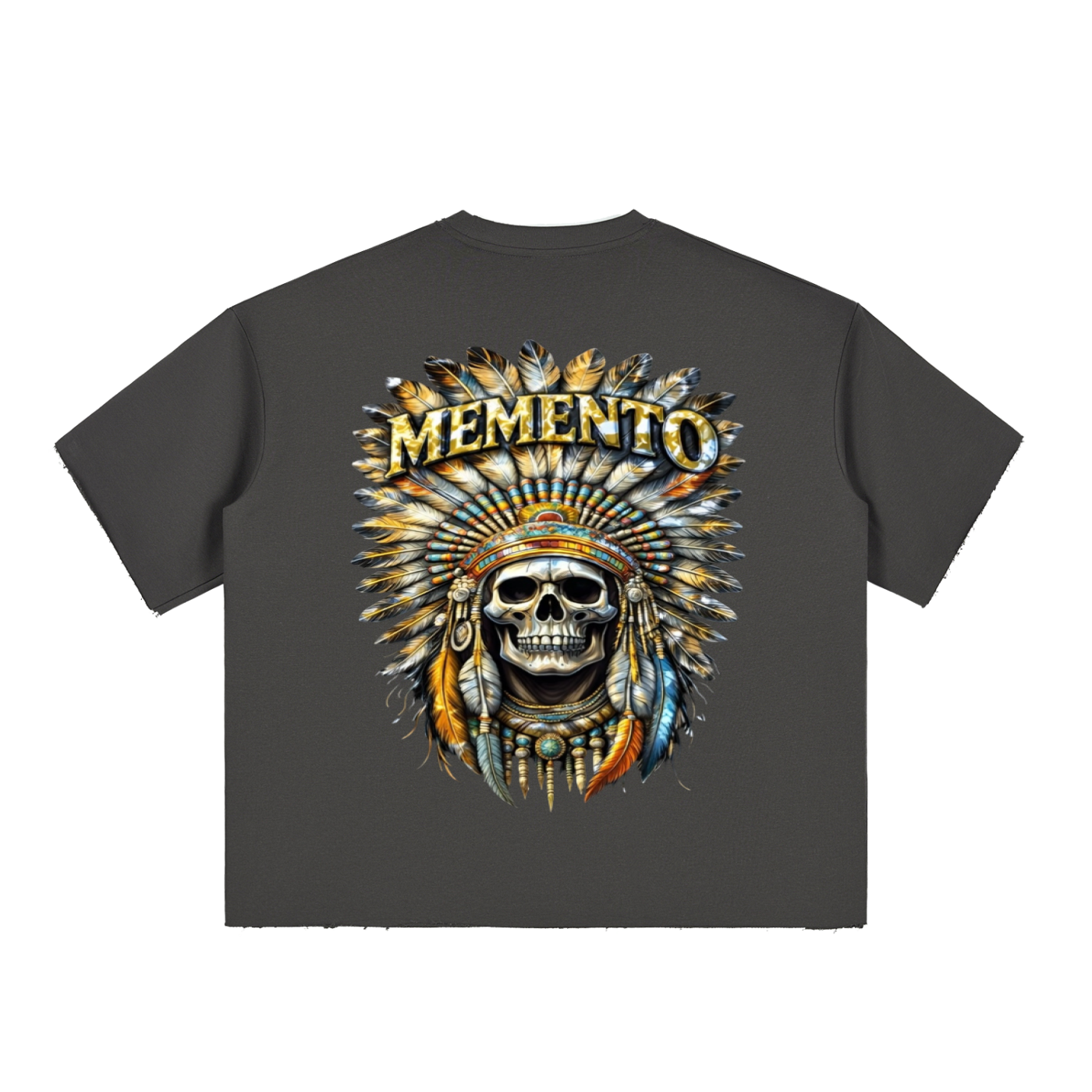 Gold Chief Boxy Half-Sleeve Raw-Edge T-Shirt - Memento Mori Clothing