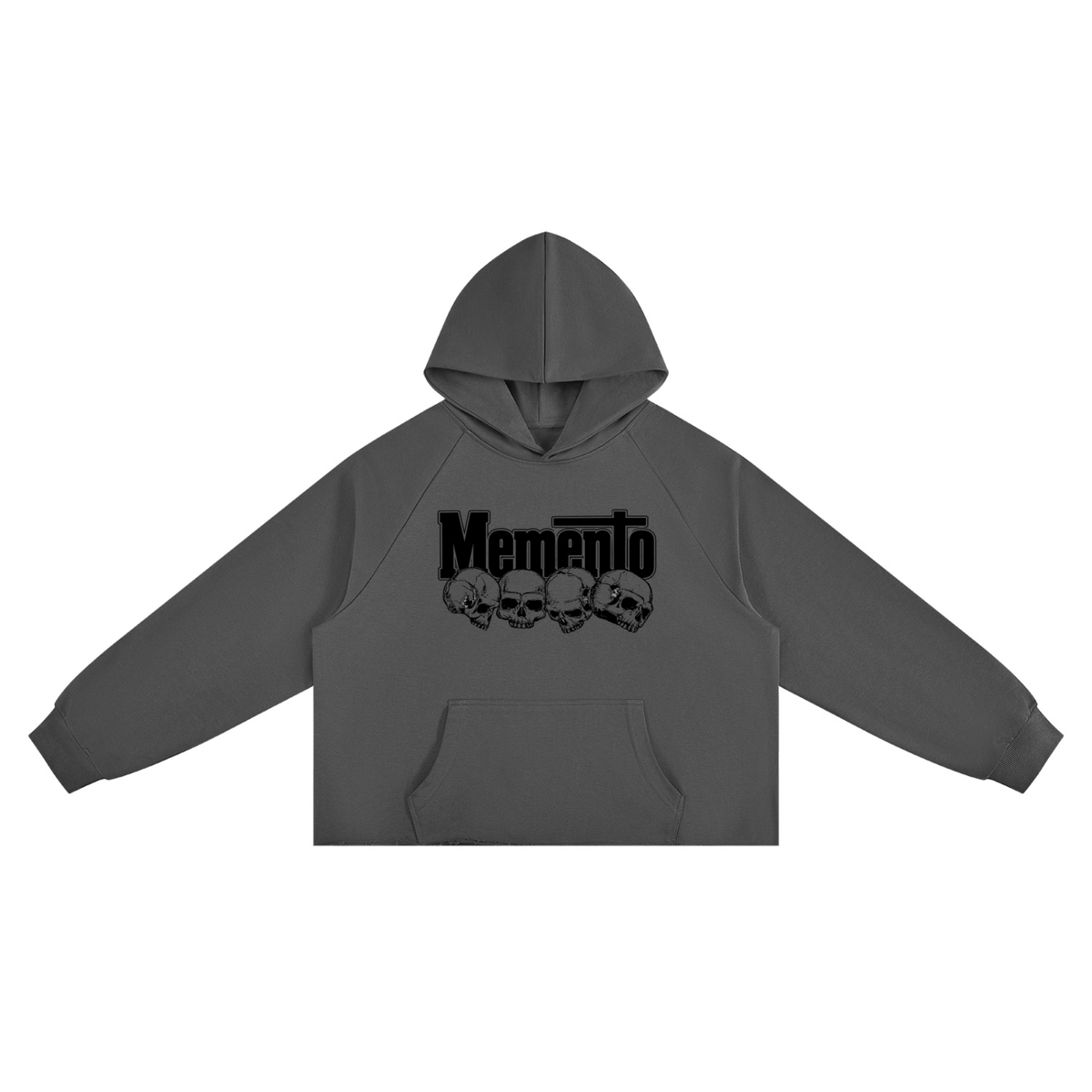 Skully Unisex Vintage Wash Raw Edge Boxy Hoodie
