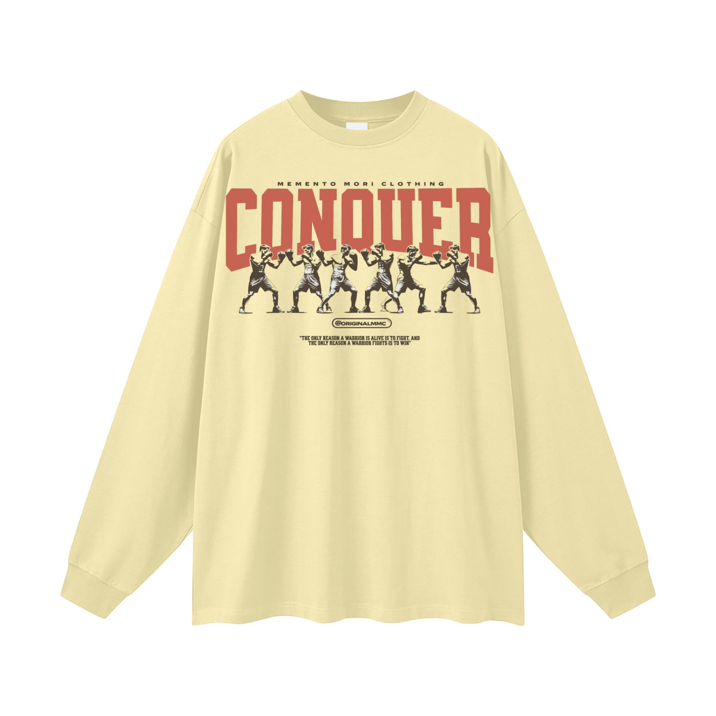 Conquer Oversized Unisex Long Sleeve T-Shirt - Memento Mori Clothing