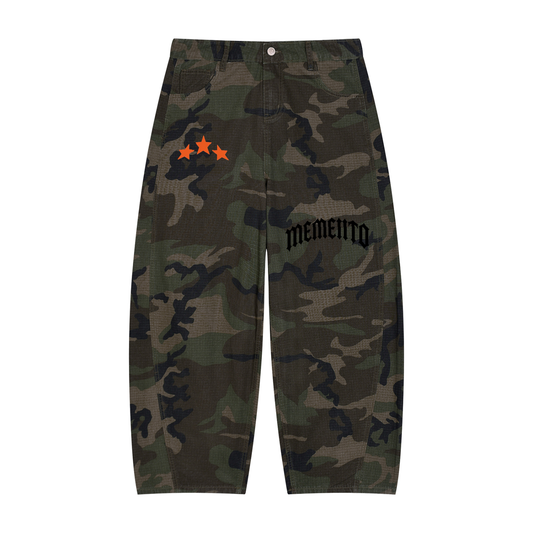 Men’s Camo Barrel Leg Cargo Pants