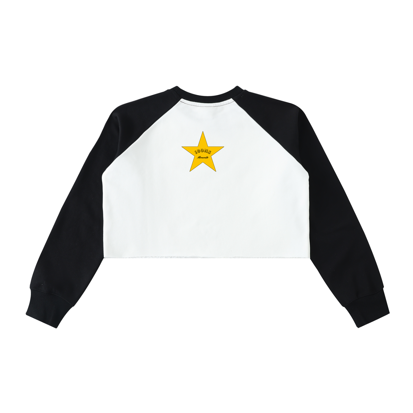 DOLLY Raw-Hem Color-Block Raglan Crop Sweatshirt - Memento Mori Clothing